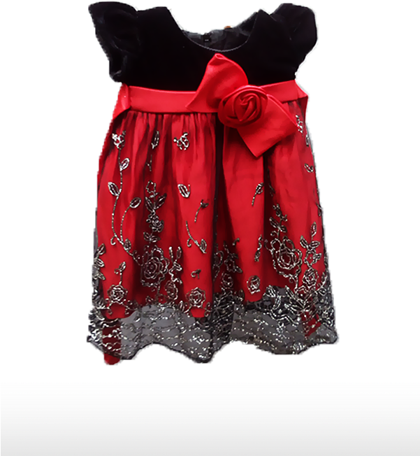 Girls Red Ball Gown - Ball Gown (600x733), Png Download