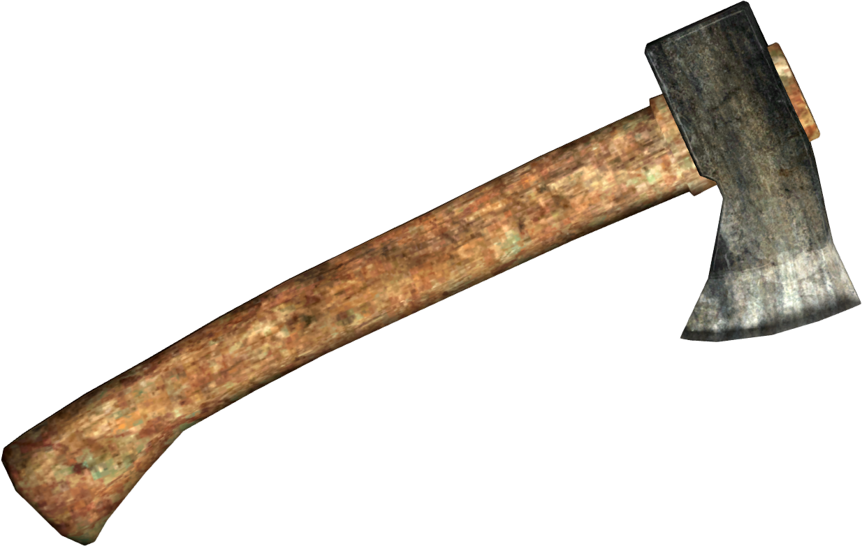 Ax Drawing Axe Weapon - Fallout New Vegas Axe Mod (1350x950), Png Download