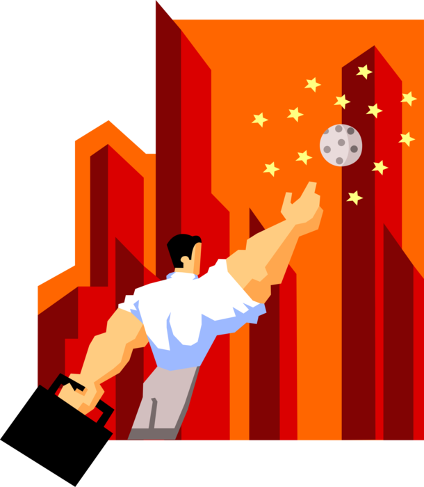 Vector Illustration Of Powerful Businessman With Jacked - Baby's Only Playpen Mat Star Marine / White (610x700), Png Download