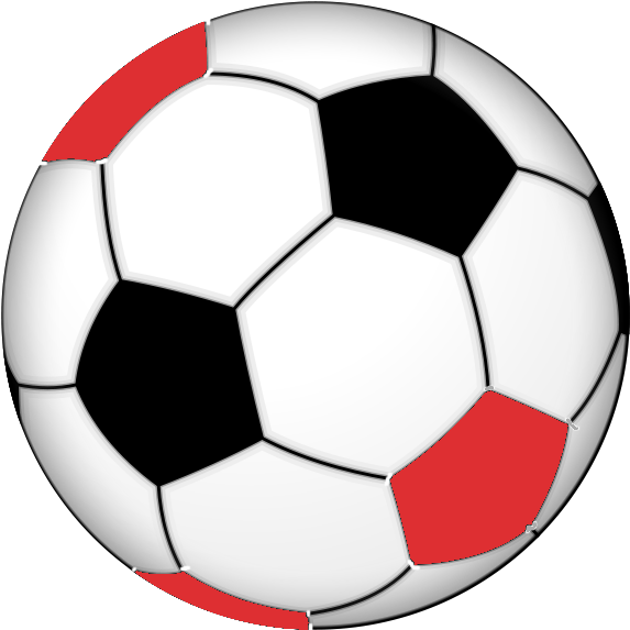 Black-red Egyptian Soccer Ball - Vector Ball Png (600x600), Png Download