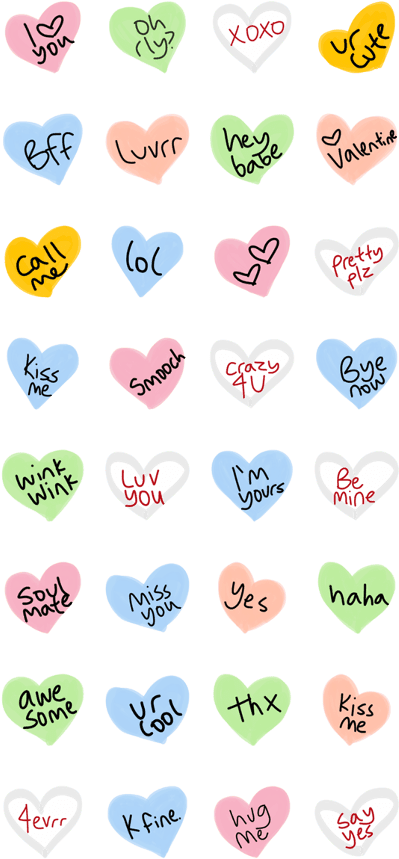Funny Love Text Emoji (420x897), Png Download