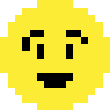 Awesome Emoji - Pixel Art (540x510), Png Download