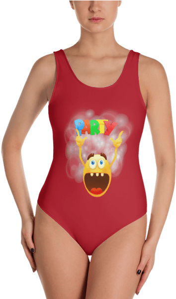 Funny Round Yellow Smiley Face Emoji One Piece Swimsuit - Blondes Do It Better Swimsuit (600x600), Png Download