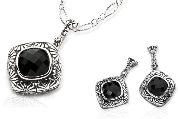 Colore - Necklace And Earrings Png (637x416), Png Download