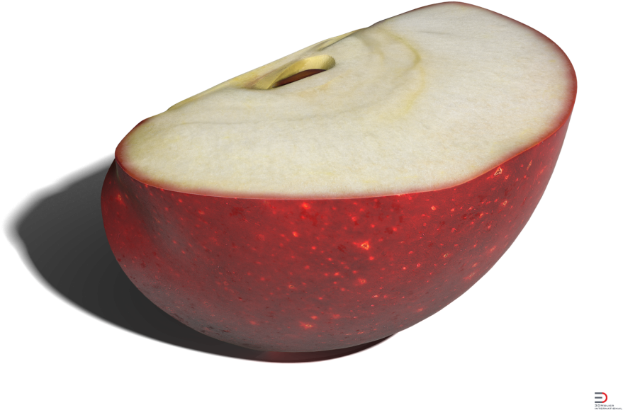 1 Red Apple Slice Royalty-free 3d Model - Apple Slice 3d Free (920x690), Png Download