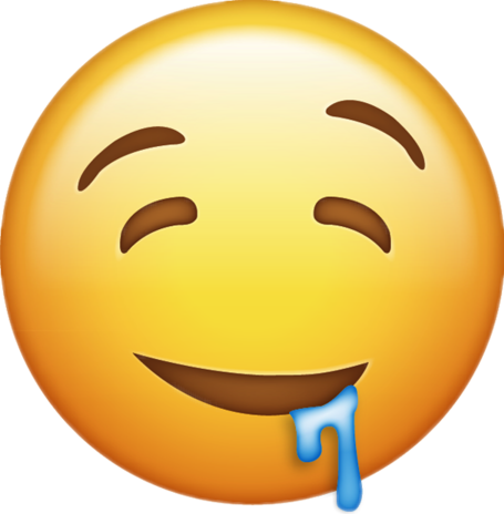 Whatsapp Emoji Png - Drooling Emoji Png (455x464), Png Download