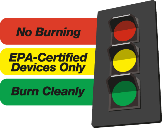 Wood Heating Restriction Stop Light - Spokane Regional Clean Air Agency (571x449), Png Download