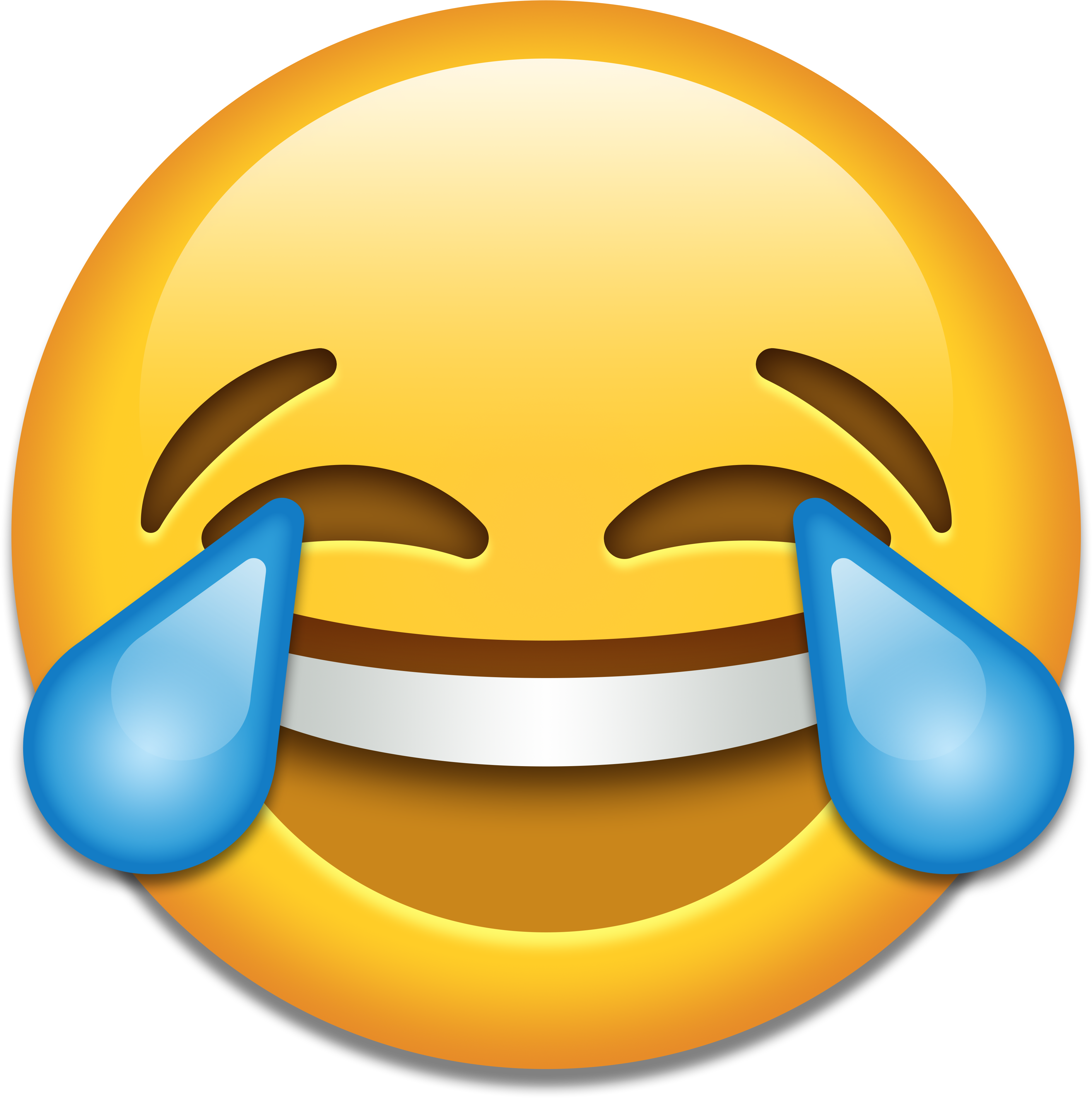 Tears Of Joy Emoji Png - Happy Emoji (4000x4000), Png Download