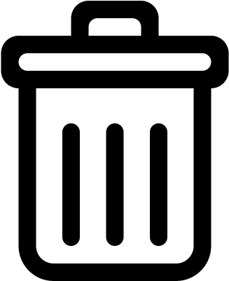 Recycling Bin Vector - Delete Icon Png Black (400x400), Png Download