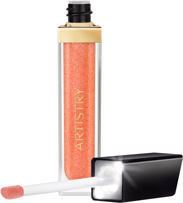 Juicy Peach - Artistry Signature Color Light Up Lip Gloss (819x920), Png Download