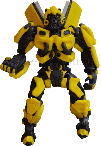 Banner Royalty Free Bumblebee Transformer Clipart - Бамблби Из Мастики Мк (414x600), Png Download