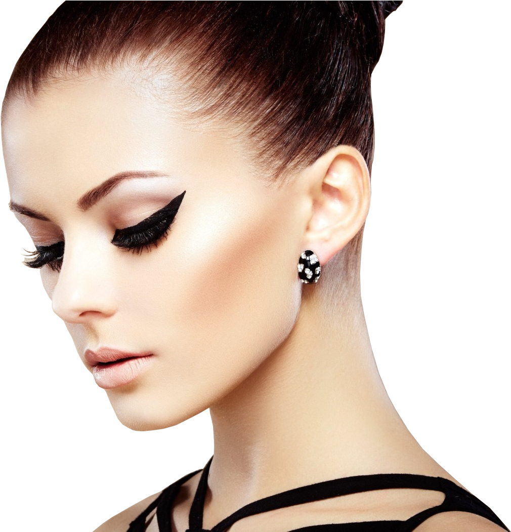 Modelo Png Download - Silver Night Swarovski Earrings (1680x1050), Png Download