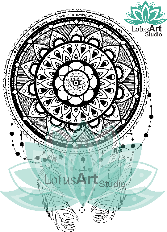 Dreamcatcher Mandala By Lotusartstudio On Deviantart - Mandala Dreamcatcher (576x792), Png Download