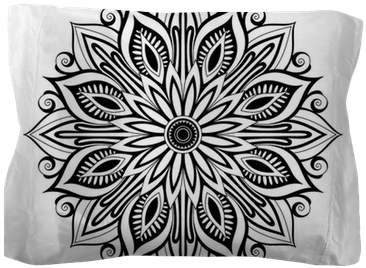 Beautiful Deco Mandala Pillow Sham • Pixers® • We Live - Mandala (400x400), Png Download