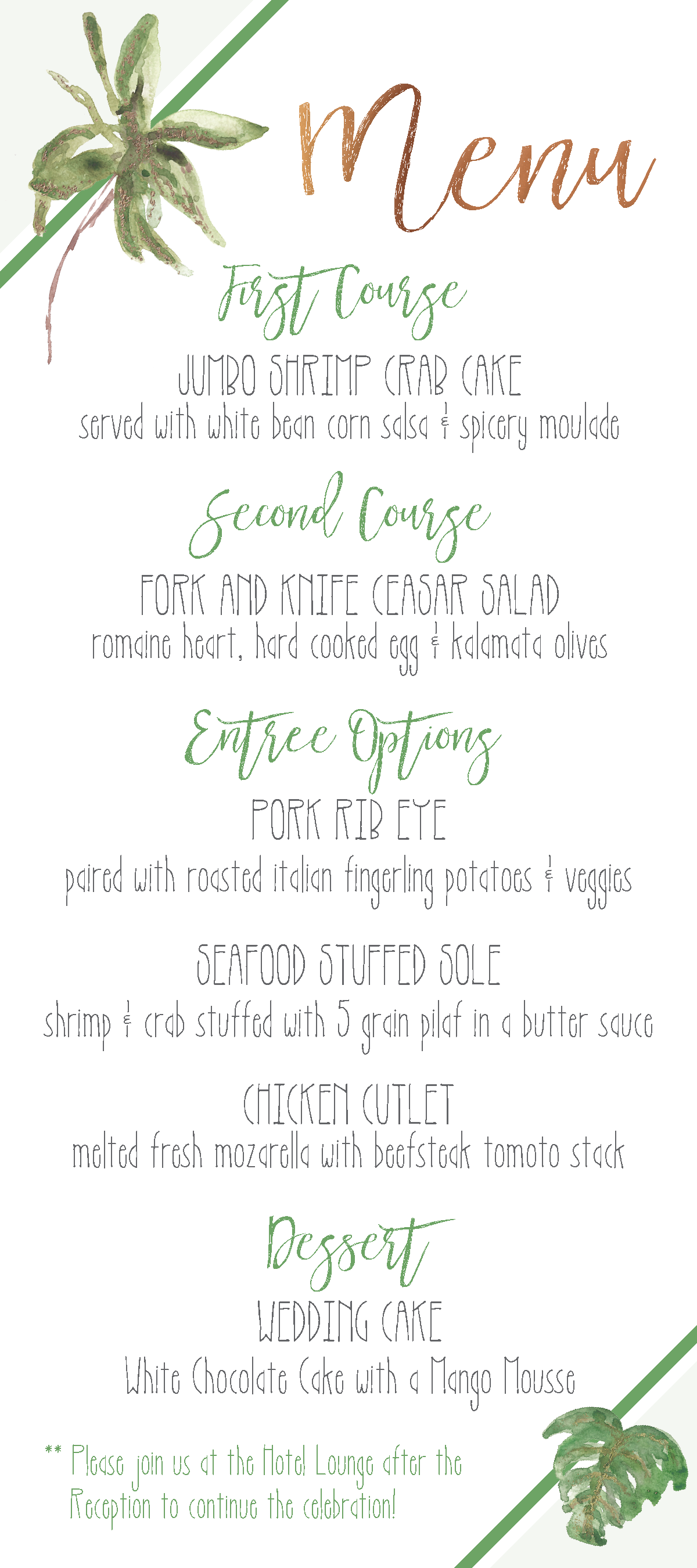 Menu Card, Wedding Menu Cards, Tropical Wedding, Beach - Wedding (1200x2700), Png Download