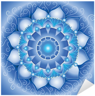 Abstract Blue Pattern, Mandala Of Vishuddha Chakra - Mandala (400x400), Png Download