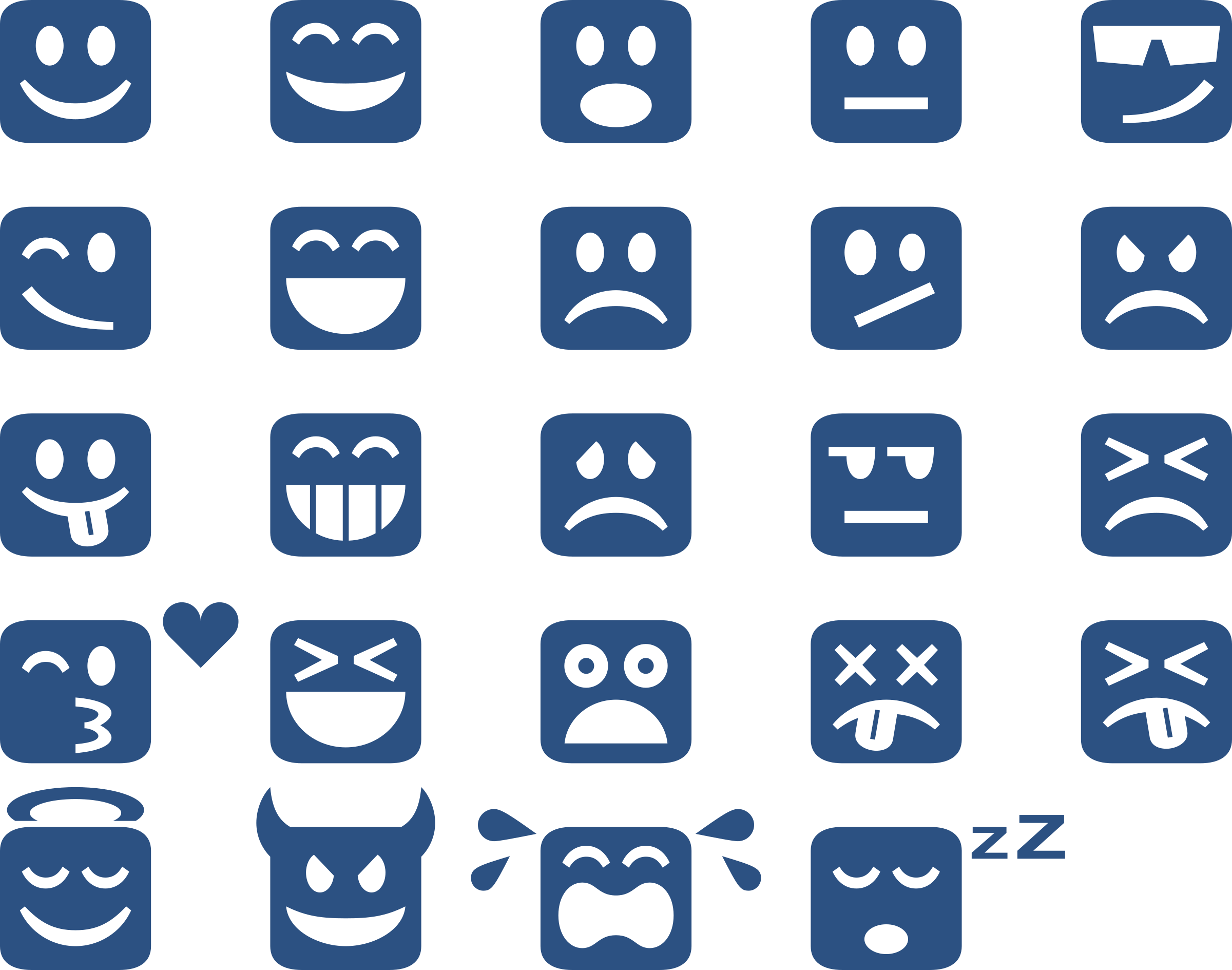 This Free Icons Png Design Of Square Emoticons (2400x1889), Png Download