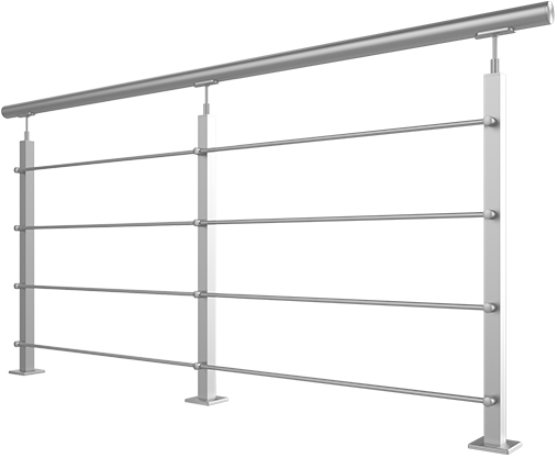 Offered A Wide Range Of Railings, Curved Couplers And - Stainless Steel Railing Png (507x417), Png Download