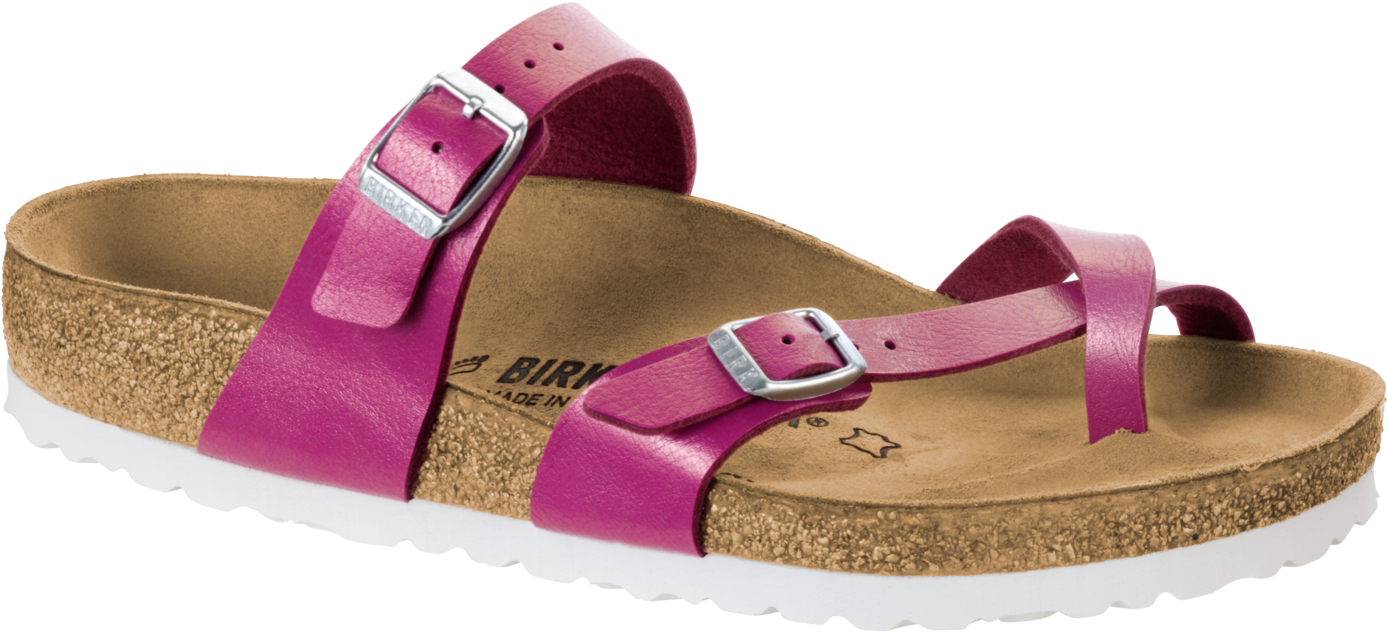 Birkenstock Mayari Magenta Haze Birko-flor (1400x757), Png Download