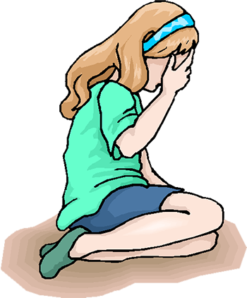 Sad Girl Sitting - Png Girl Crying Cartoon (350x422), Png Download