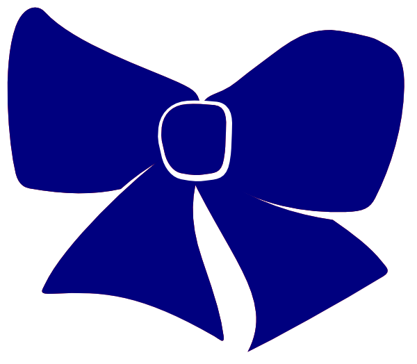 Blue Bow Clip Art At Clipart - Blue Bow Clipart (600x524), Png Download