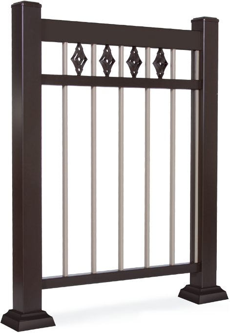 Ornamental - Rampes Exterieure Aluminium Noire (471x682), Png Download