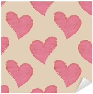 Heart Seamless Pattern - Yellow (400x400), Png Download