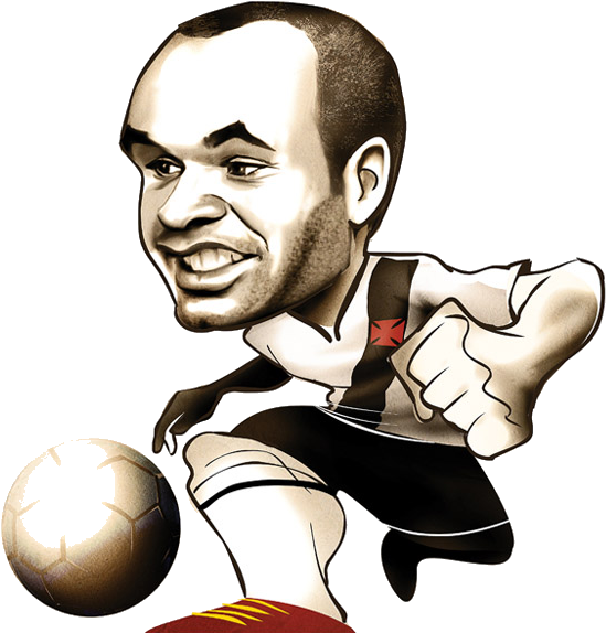Excelentes Caricaturas De Jugadores De Fútbol - Caricaturas De Jugadores Faciles (600x600), Png Download
