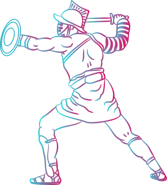 Ancient Rome Coloring Book Gladiator Drawing Map - Gladiator Drawing (677x750), Png Download