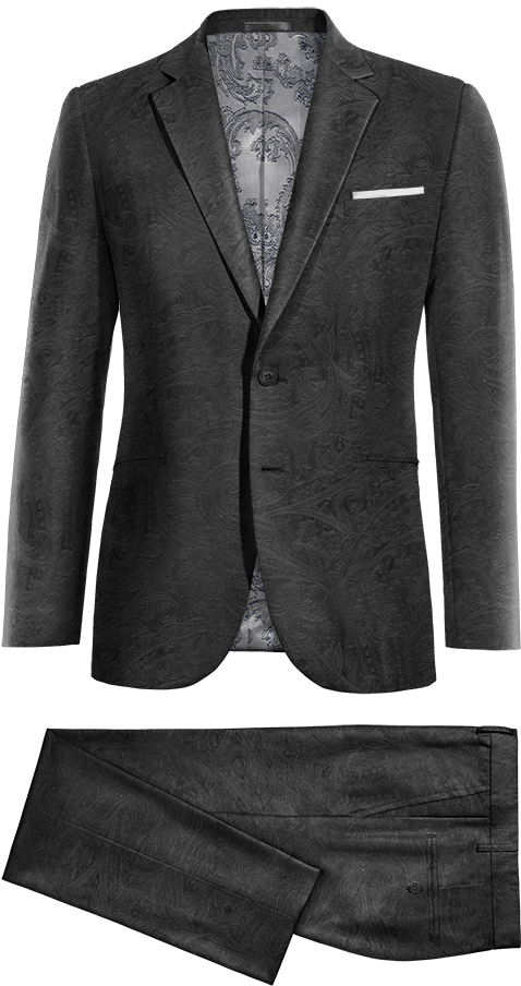 New Grey Wool Blend Suit - Mens Double Breasted Navy Suits (400x660), Png Download