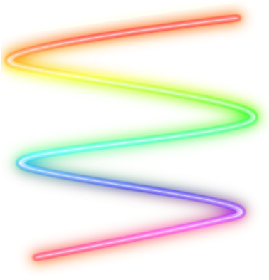 Neon Png - Rainbow Swirl Transparent (377x409), Png Download