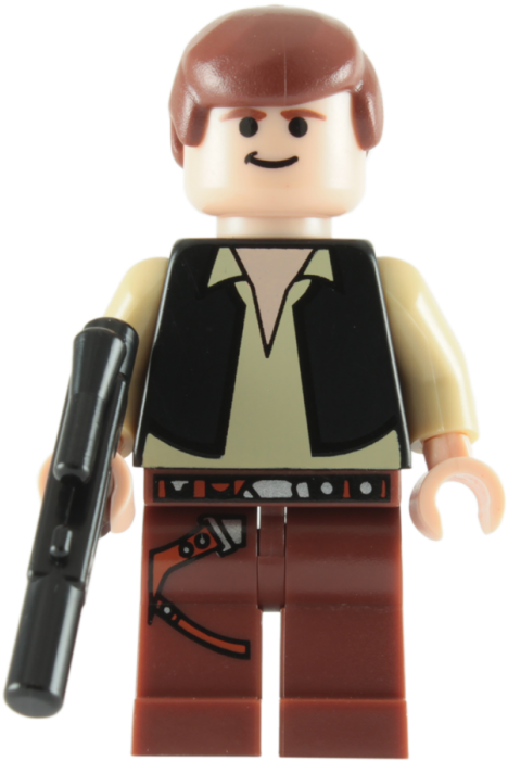 Lego Death Star Han Solo Minifigure With Blaster - Lego Star Wars Mini-figure - Death Star Han Solo (700x700), Png Download