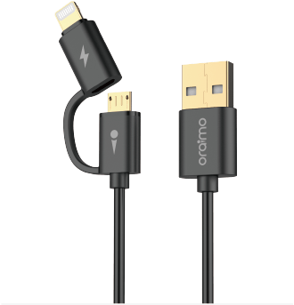 Twin Head 2 In 1 Cable - Oraimo Usb Cable (500x500), Png Download