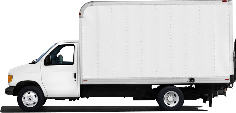 Moving Truck Png Jpg Library Stock - White Moving Truck (917x440), Png Download