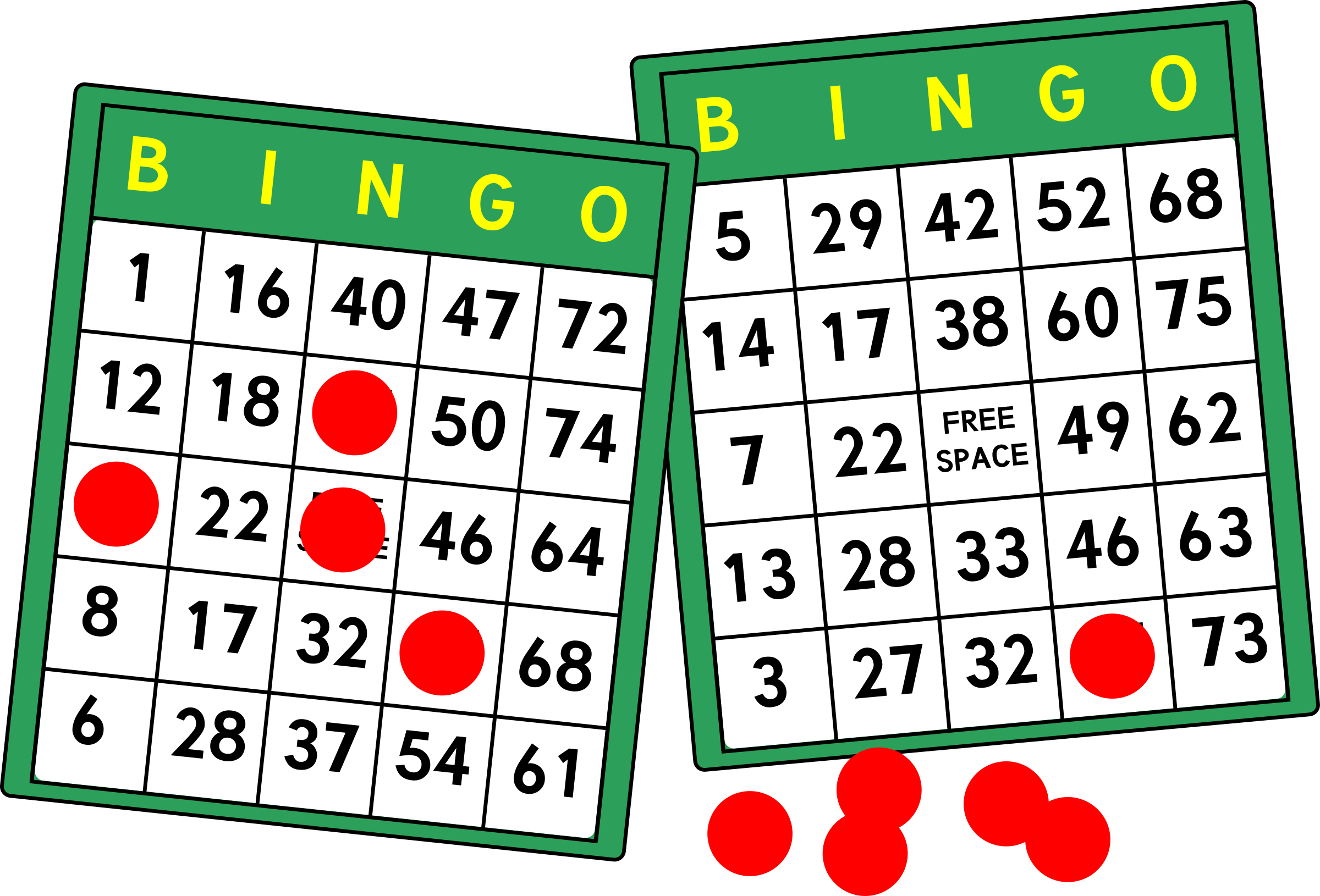 This Free Icons Png Design Of Bingo Cards (2400x1630), Png Download