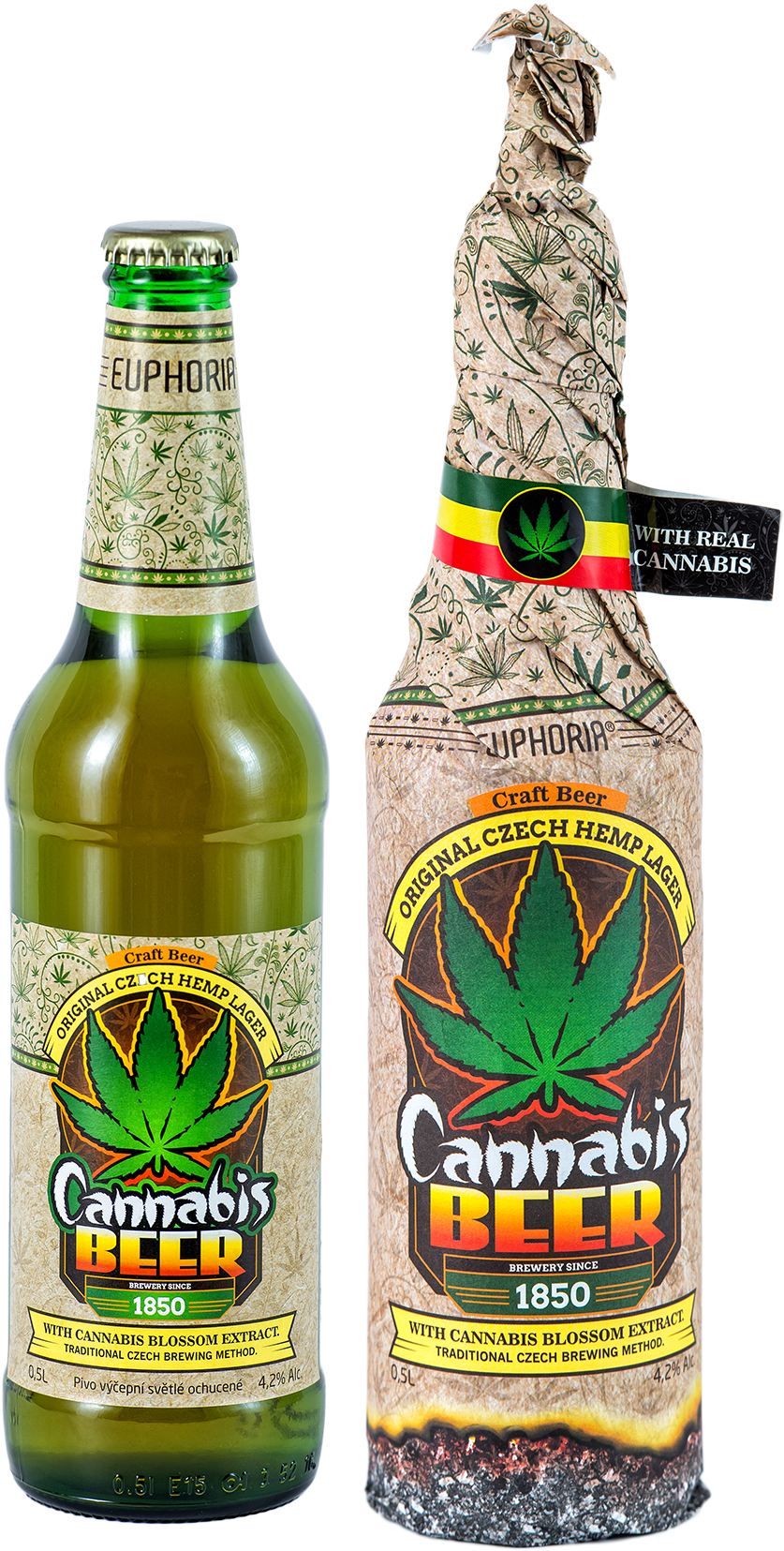 Cannabis Beer Wrap 500 Ml - Euphoria Cannabis Beer (1333x2000), Png Download