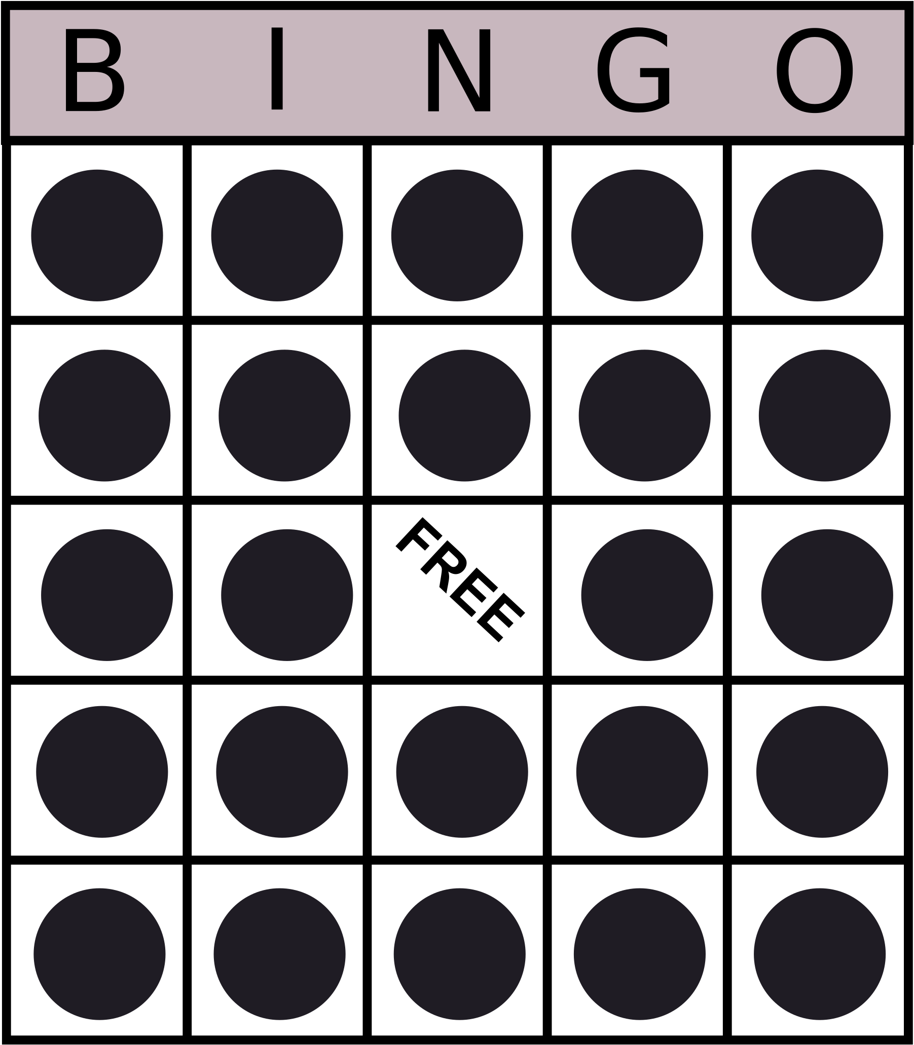 This Free Icons Png Design Of Bingo Card (2140x2400), Png Download