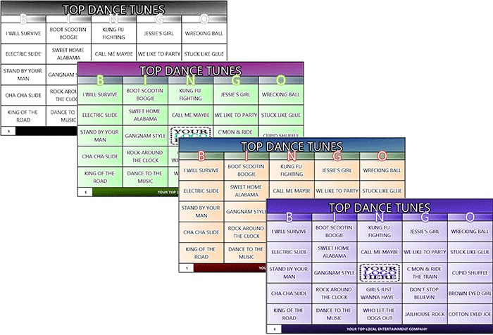 Music Bingo Cards - Rock And Roll Bingo Cards (700x476), Png Download