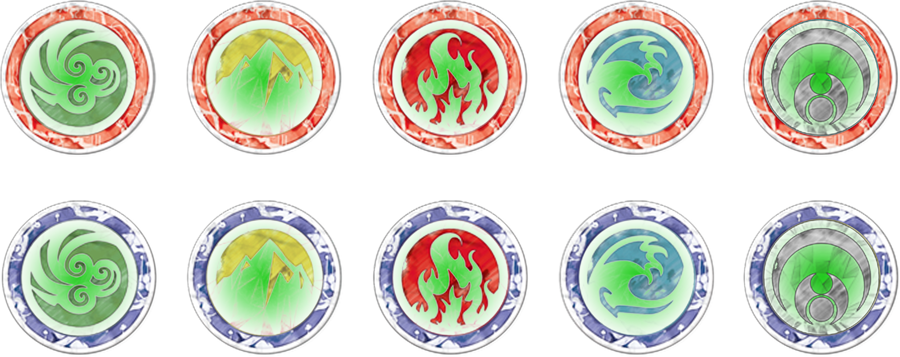 Colour Rings Whitegreen - Circle (2917x1458), Png Download