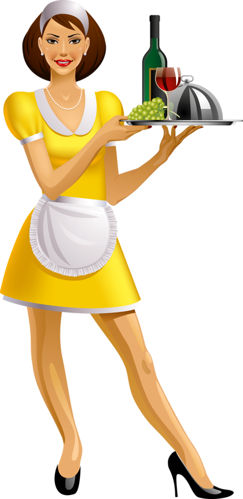 Waitress Png - Официантка Картинка (499x1024), Png Download