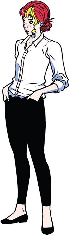Blaze Waitress - Portable Network Graphics (450x750), Png Download