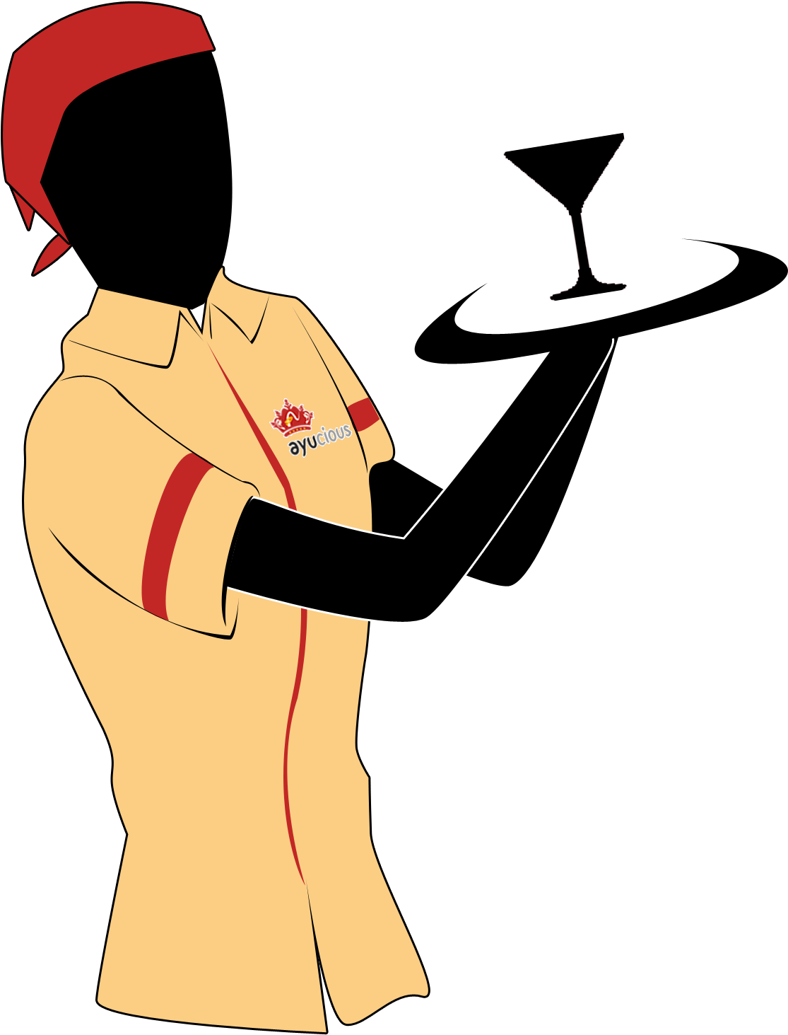 Waiter - Portable Network Graphics (1171x1668), Png Download