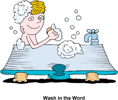 Bible Bath - Man In A Bath Clipart (400x340), Png Download