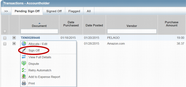 Once Sign Off Has Been Selected, A Confirm Sign Off - Purchasing Card (624x292), Png Download