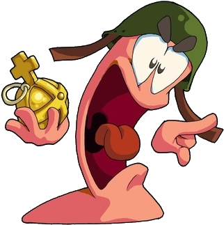 Worms Free Png Image - Worms Game (350x348), Png Download