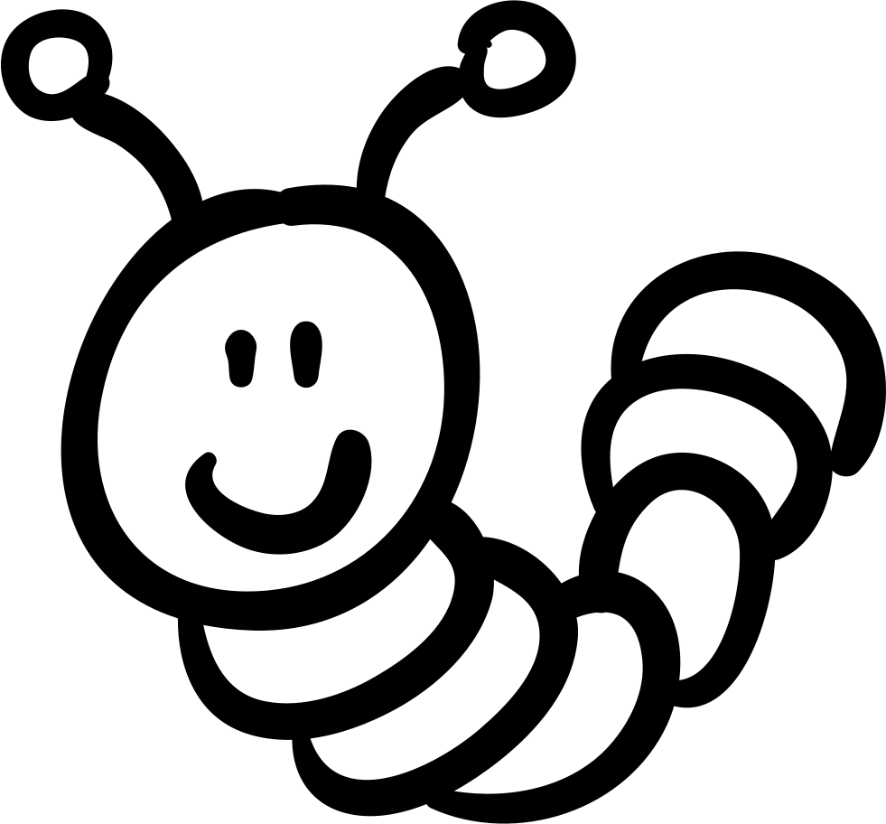 Png File - Outline Of A Worm (981x912), Png Download