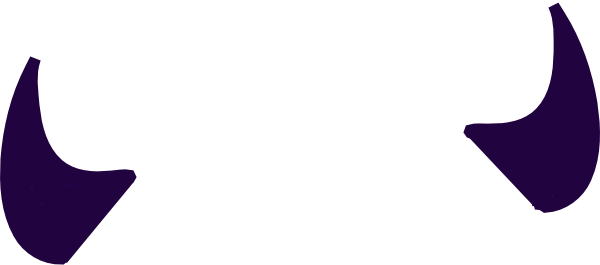 Free Horn Cliparts Download - Black Devil Horn Transparent (600x265), Png Download