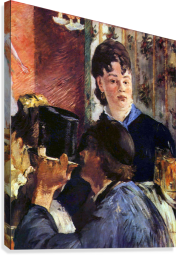 Waitress By Edouard Manet Canvas Print - Poster: Edouard Manet Waitress Art Print Poster, 19x13in. (352x511), Png Download