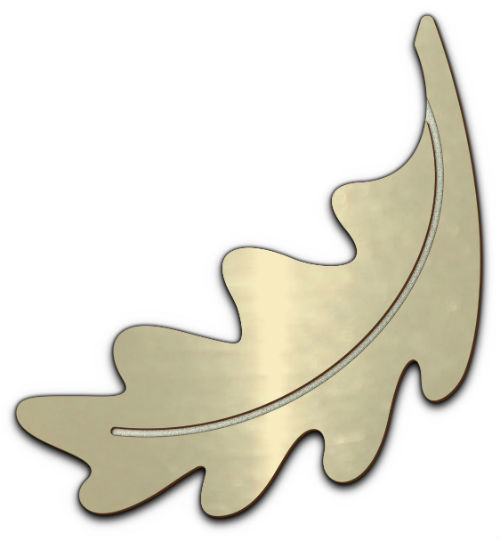 Gold Oak Leaf For Companion Of Crc V2 Sm-clear - Gold Oak Leaf Png (500x541), Png Download