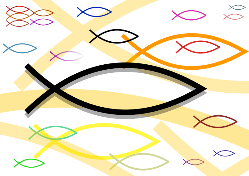 Jesus Fish - Orion Jesus (800x566), Png Download